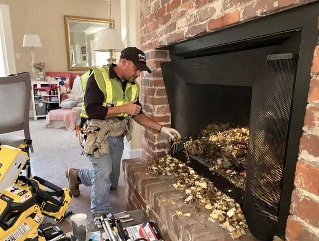 Safe screening installation by Bristol Chimney Sweep in Bristol, RI