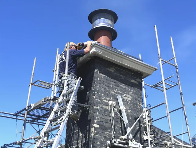 Sturdy chimney crown finished by Bristol Chimney Sweep in Bristol, RI