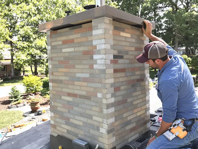 Bristol Chimney Sweep completing a modern chimney remodel in Bristol, RI