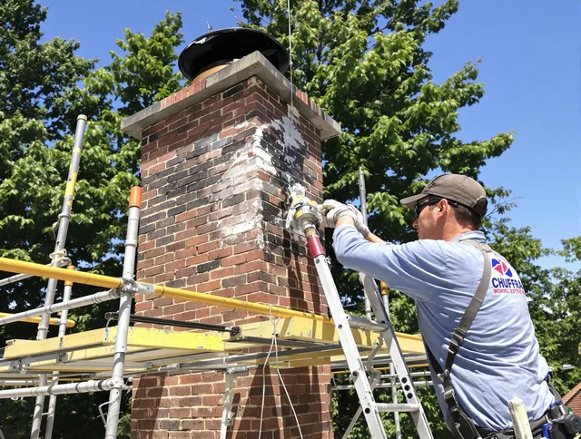 Structural chimney repair by Bristol Chimney Sweep in Bristol, RI