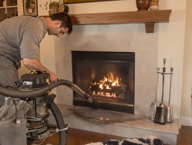 Routine fireplace upkeep by Bristol Chimney Sweep in Bristol, RI