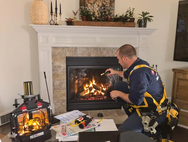 Safety-focused fireplace inspection by Bristol Chimney Sweep in Bristol, RI