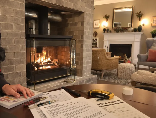 Bristol Chimney Sweep verifying fireplace safety measures in Bristol, RI