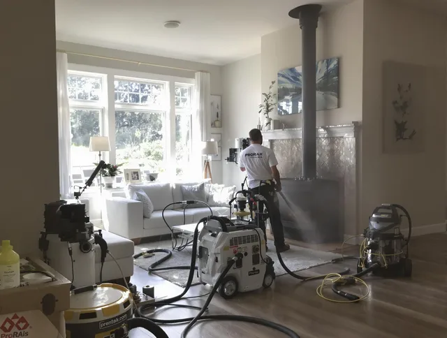 Soot removal service by Bristol Chimney Sweep for a fireplace in Bristol, RI